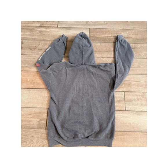 VTG Nikon Spot On Hoodie Hanes Printpro adult Medium 90s Y2K Gray LNC - Picture 8 of 8